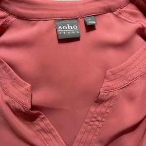 Womens dressy long sleeve with lace arms shirt. Size XL